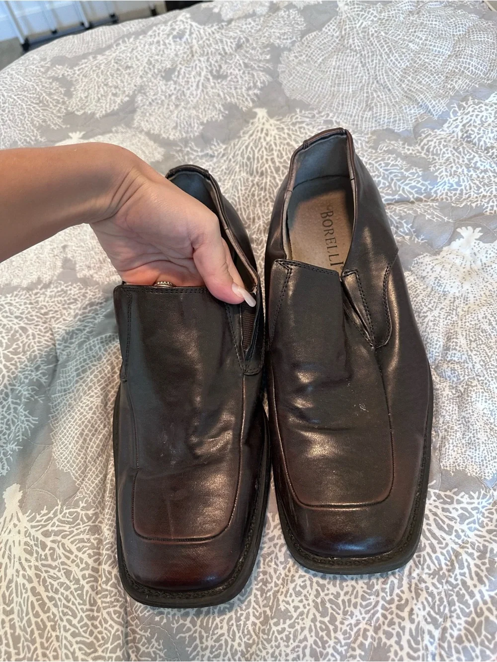 Men's Brown Leather Slip-On Loafers